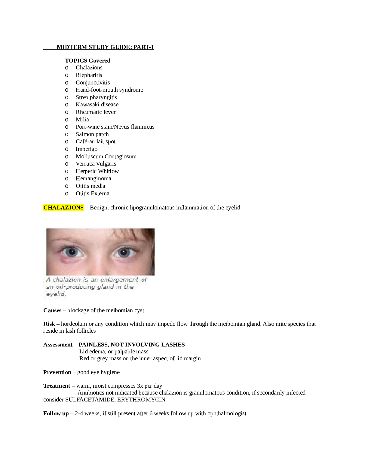 Preview of NURSING MISC MIDTERM study guide